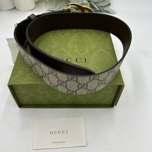 Unisex Gucci GG Marmont, Supreme leather/canvas belt size 80 cm/32 inches main image 9